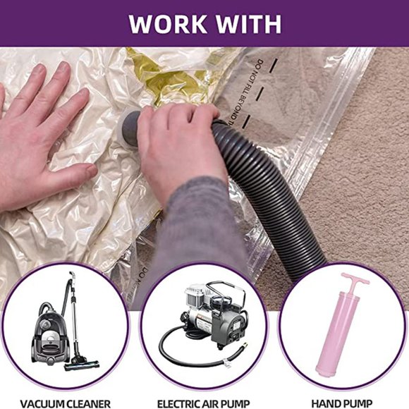 Vacuum Clothes Storage Bags 10 pcs Mix Sizes with Hand Pump - Picture 7 of 8